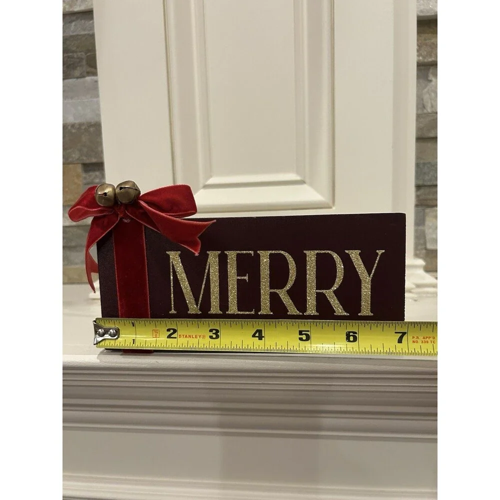 Ashland Holiday Tidings Merry Tabletop Red Gold Christmas Decor